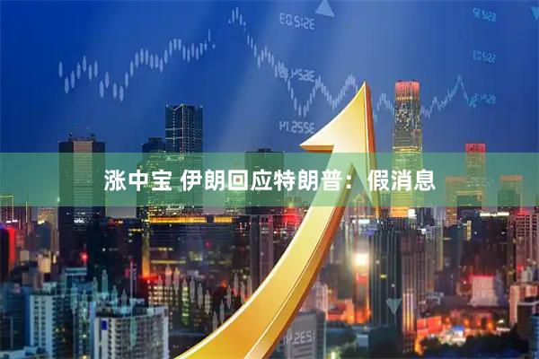 涨中宝 伊朗回应特朗普：假消息