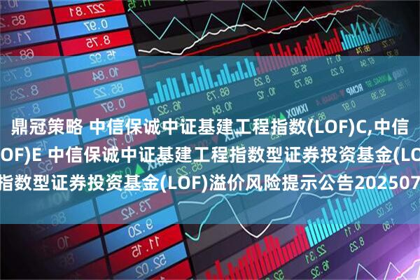 鼎冠策略 中信保诚中证基建工程指数(LOF)C,中信保诚中证基建工程指数(LOF)E 中信保诚中证基建工程指数型证券投资基金(LOF)溢价风险提示公告20250723